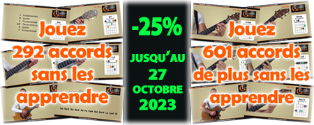 Pack -25% Jouez 292 accords sans les apprendre + Jouez 601 accords de plus sans les apprendre