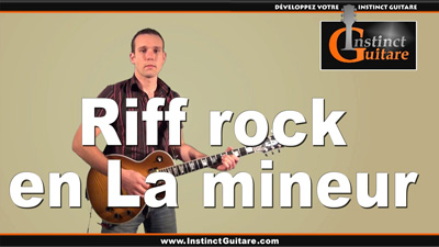 Jouer un riff rock en La mineur à la guitare