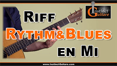 Riff rythm&blues en Mi à la guitare