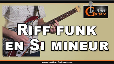 Riff funk en Si mineur à la guitare