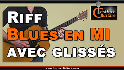 Riff blues en Mi avec glissés