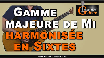 Gamme majeure de Mi harmonisée en sixtes