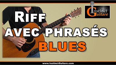 Riff avec phrasés blues à la guitare