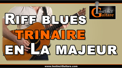 Riff blues trinaire en La majeur