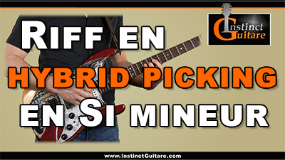 Riff en hybrid picking en Si mineur