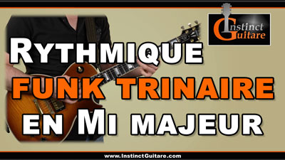 Rythmique funk trinaire en Mi majeur