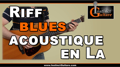 Riff blues acoustique en La