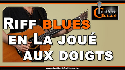 Riff blues en La joué aux doigts