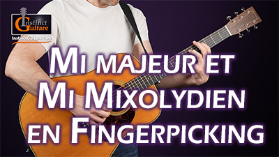 Alterner entre Mi majeur et Mi Mixolydien en fingerpicking