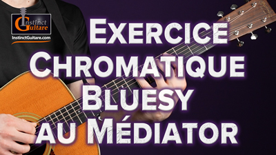 Exercice chromatique bluesy au médiator